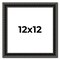 Square Antique Black Picture Frame - UV Acrylic, Foam Board Backing, Hanging Hardware